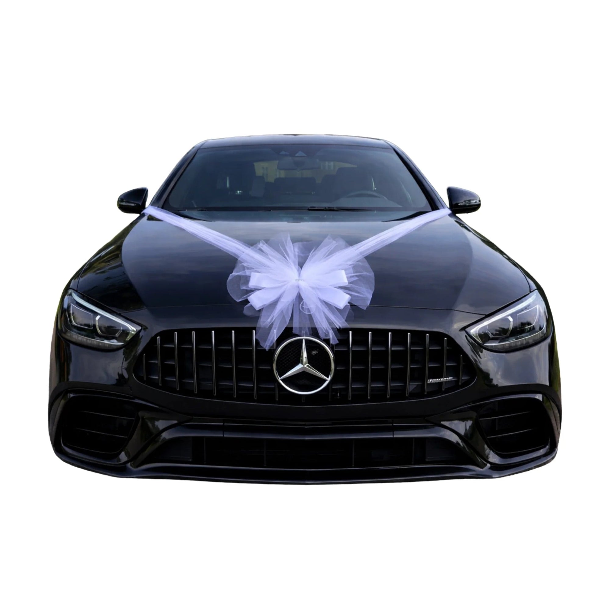 Autoschmuck Hochzeit Auto Deko Dekoration SOLENA Weiss Motorhaube Autodeko