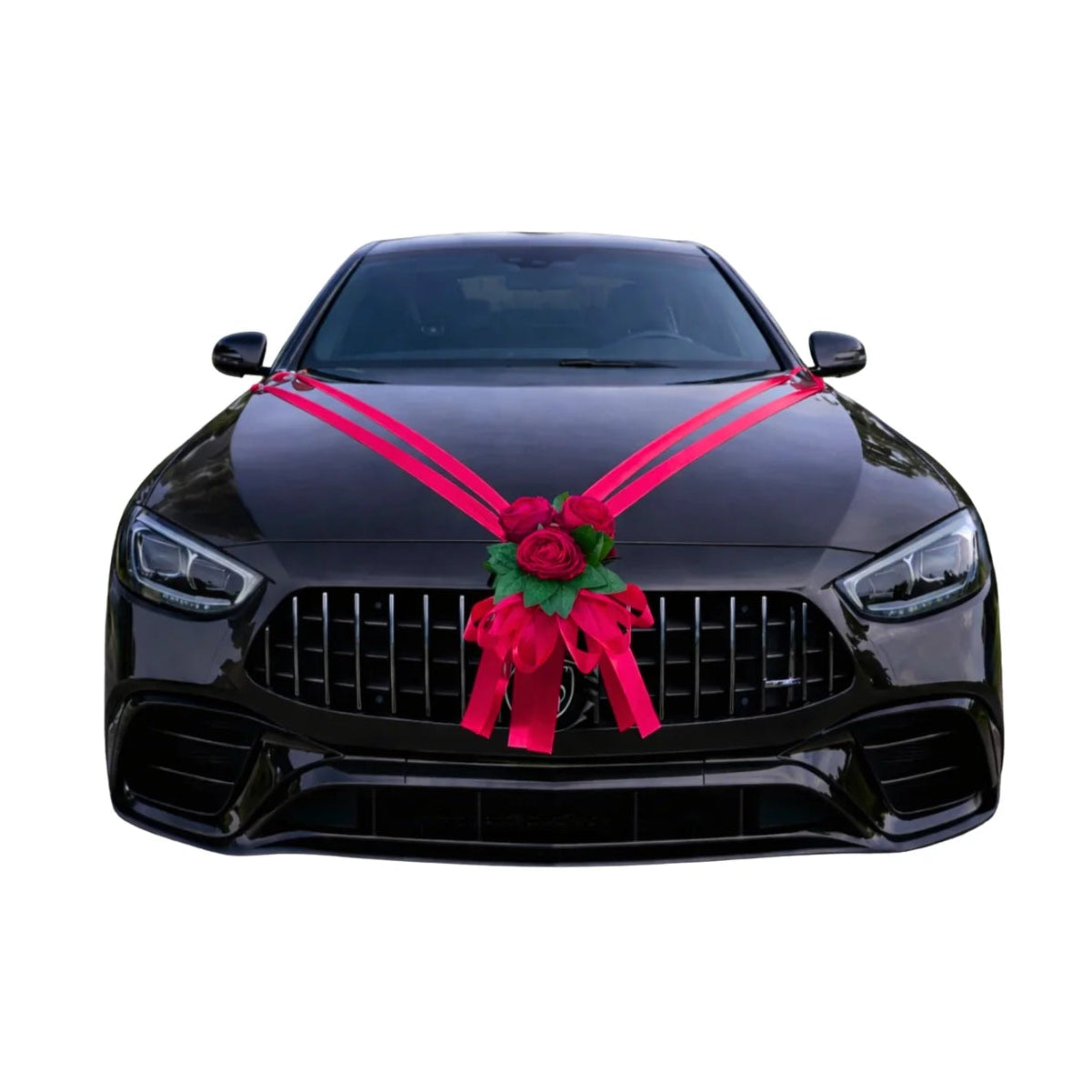 Autoschmuck Hochzeit Auto SHERI Rosen Rot Blumendeko Motorhaube Dekoration