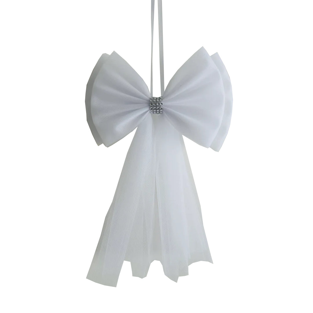 Tüll-Schleife Türgriff - 4er-Set Victoria Weiß