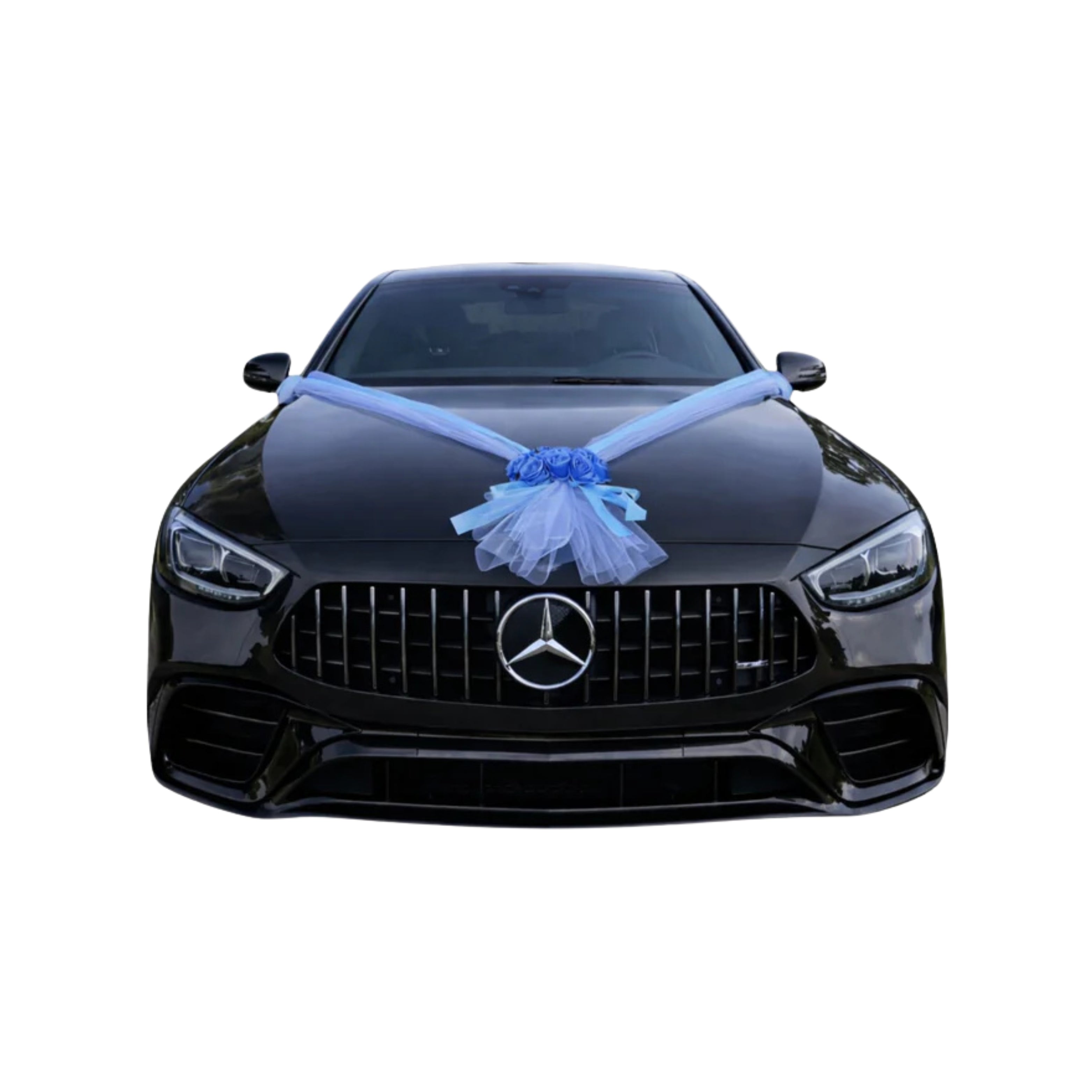 Auto-Hochzeitsschmuck Motorhaube - ALMA Azurblau