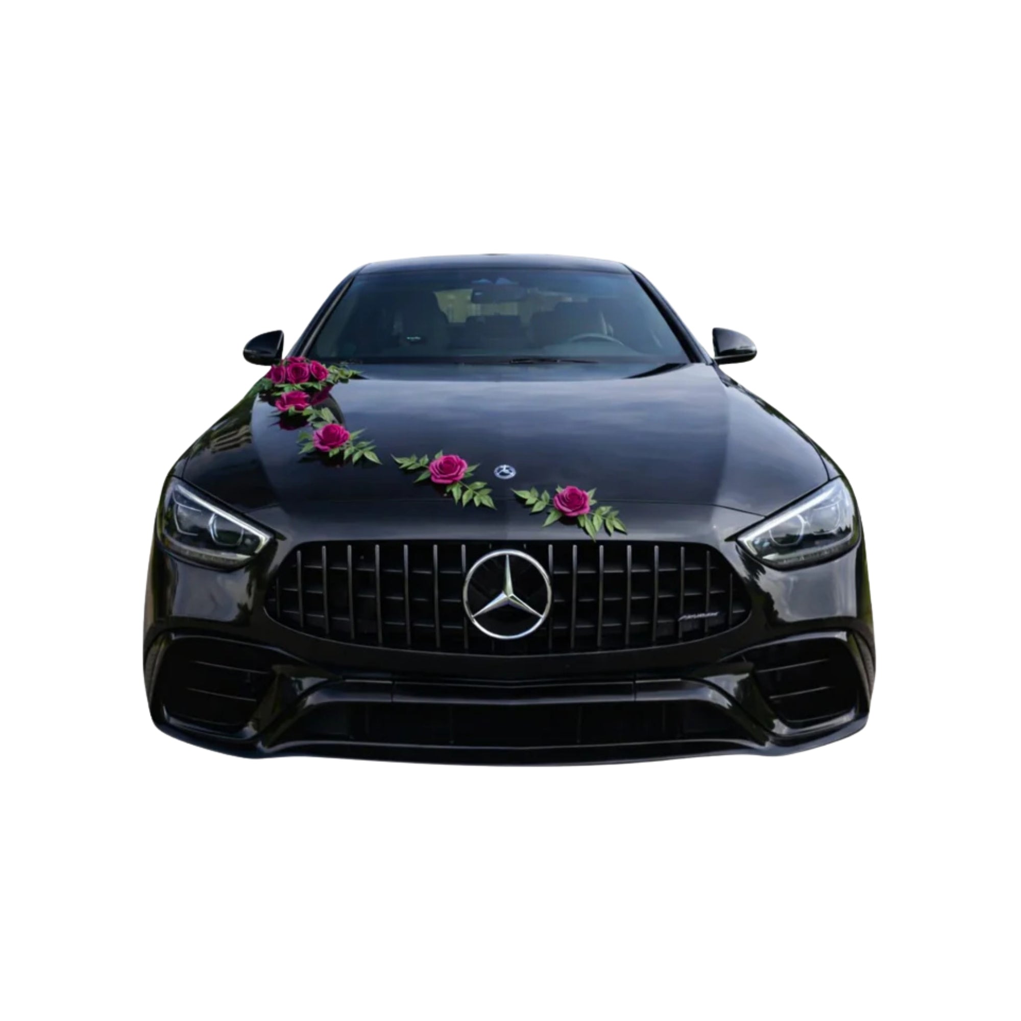 Auto-Hochzeitsschmuck Motorhaube - CELINE FUCHSIA