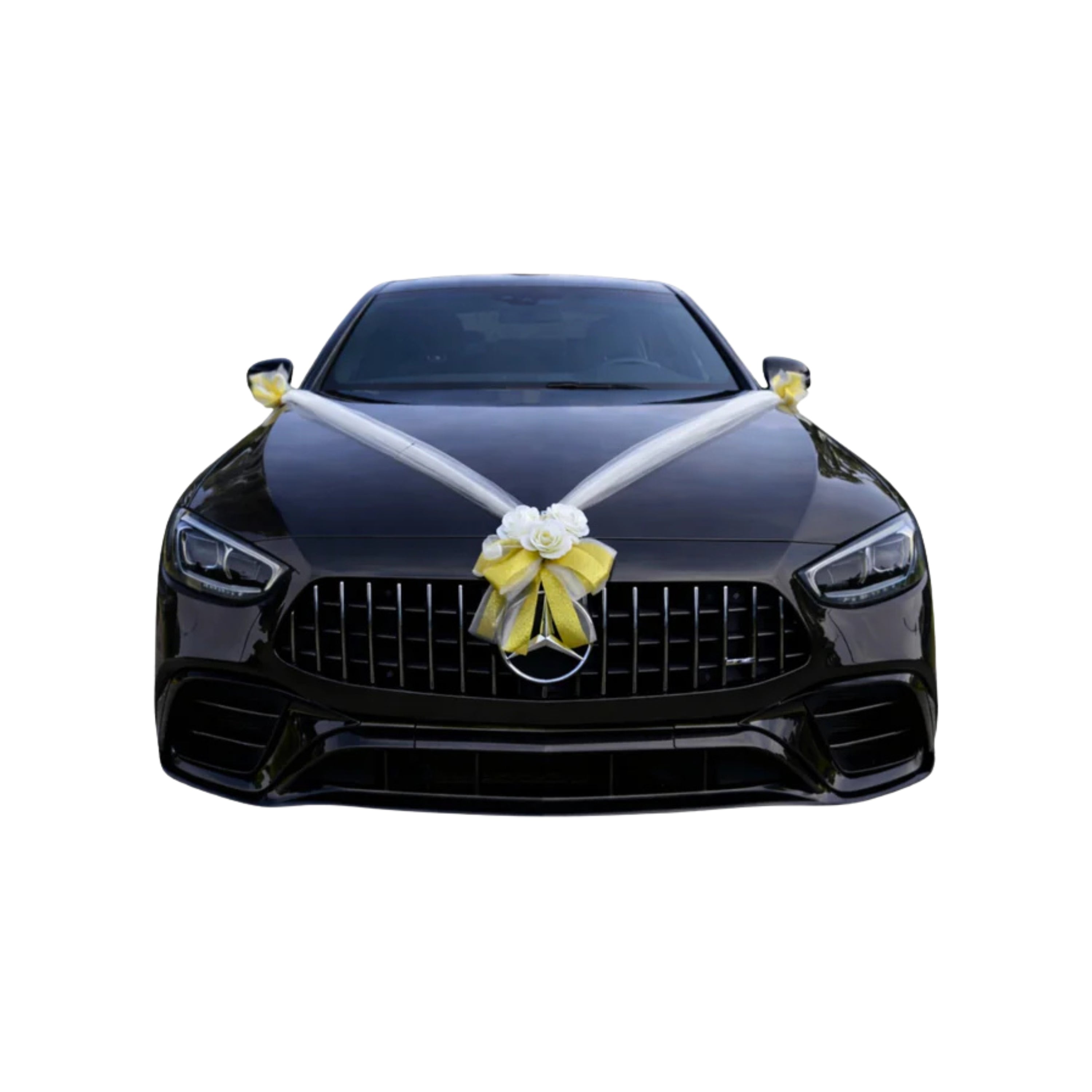 Auto-Hochzeitsschmuck Motorhaube - CLARA Ecru & Gold