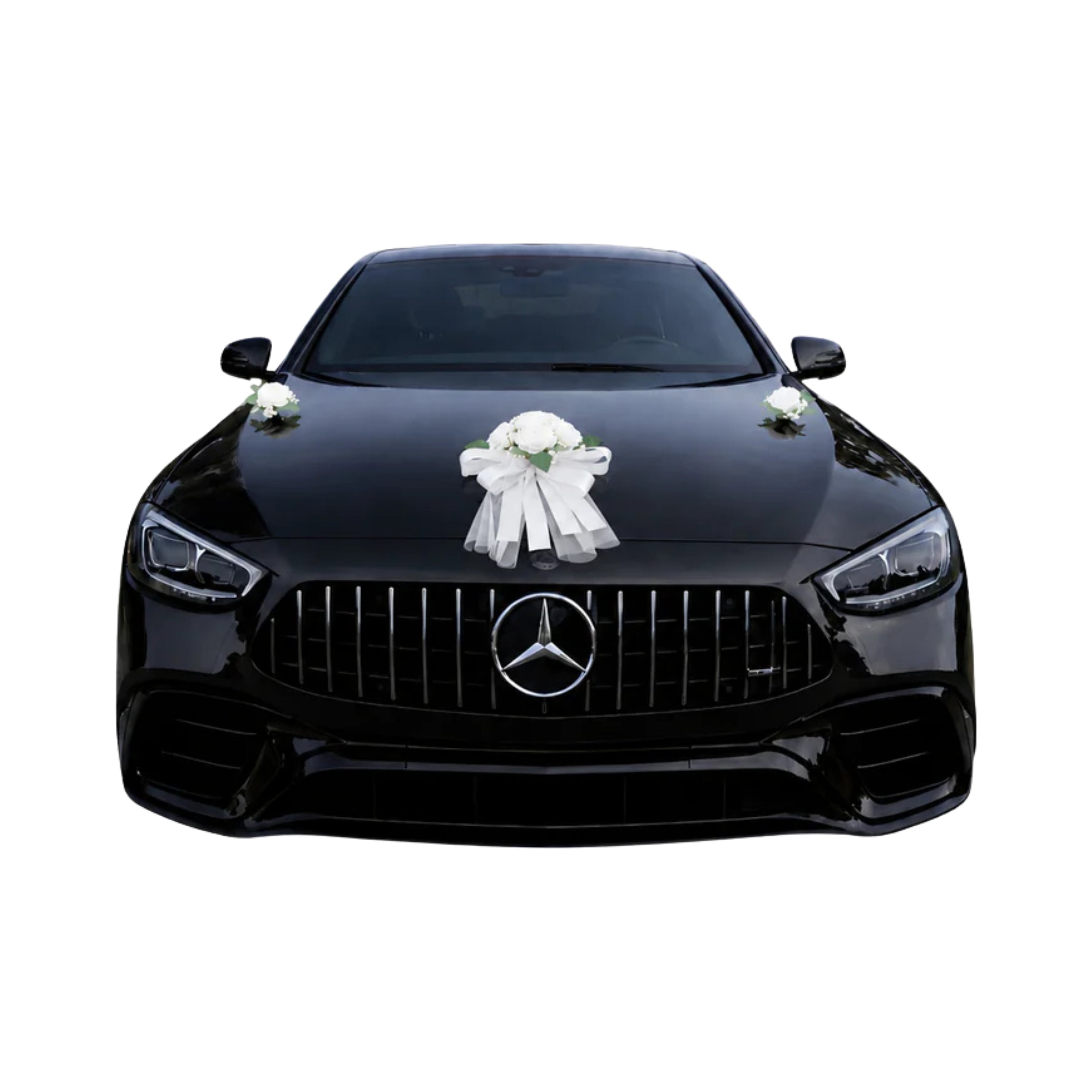 Auto-Hochzeitsschmuck Motorhaube - ELINA Weiß