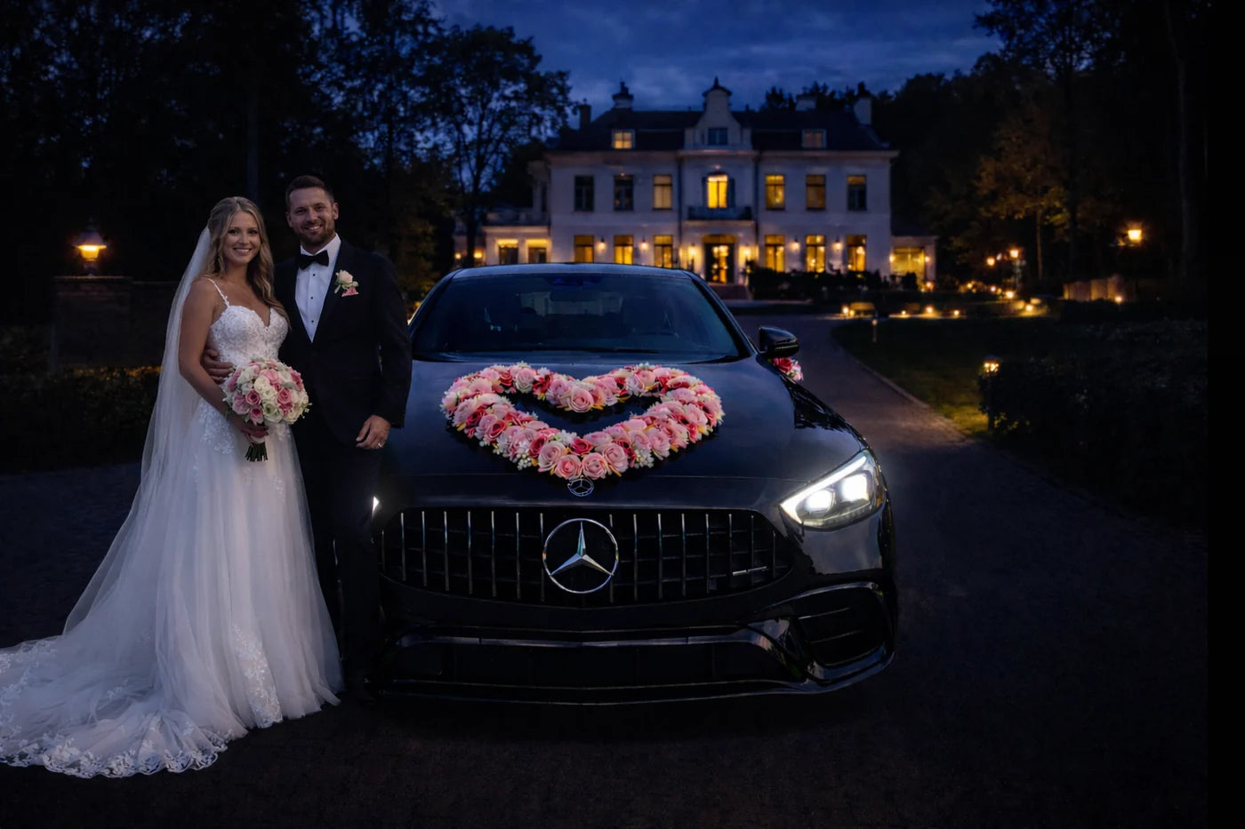 Autoschmuck Hochzeit Blumendeko Motorhaube - LAIDA