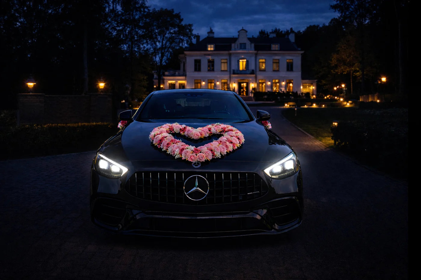 Autoschmuck Hochzeit Blumendeko Motorhaube - LAIDA