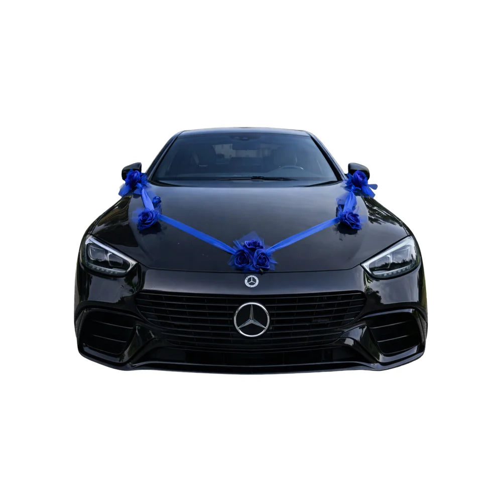 Auto-Hochzeitsschmuck Motorhaube - RITA Royalblau