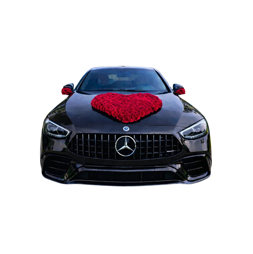 Autoschmuck Hochzeit Blumendeko Motorhaube - BIANCA