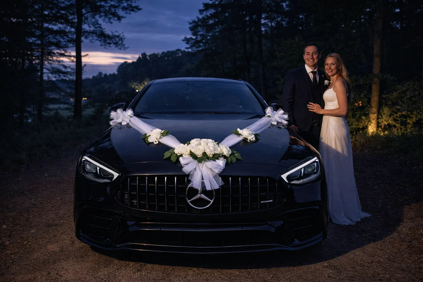 Autoschmuck Hochzeit Blumendeko Motorhaube - DAPHNE