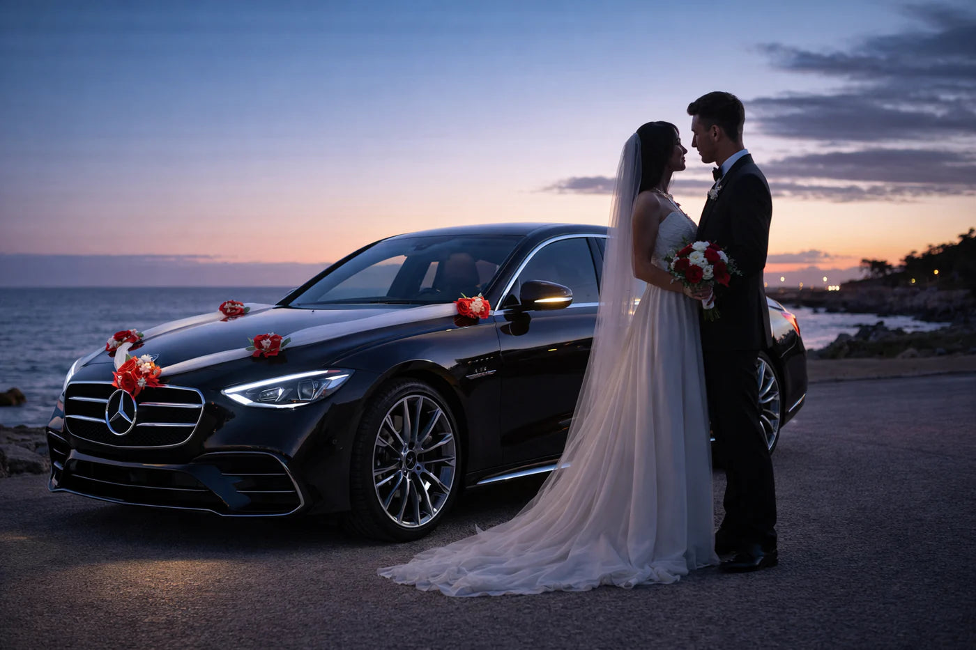 Autoschmuck Hochzeit Blumendeko Motorhaube - DOROTHA