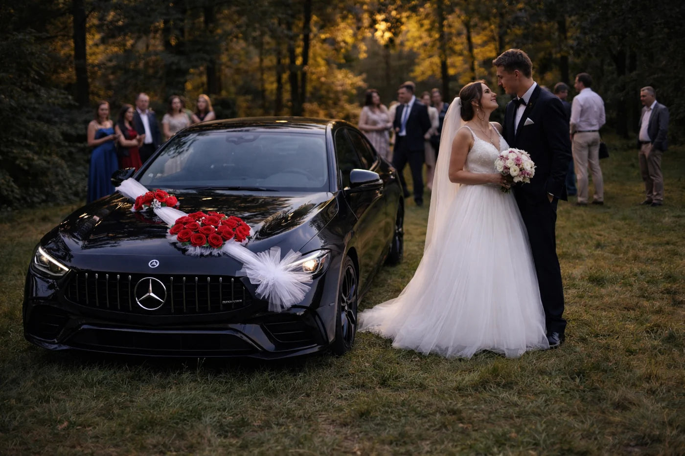 Autoschmuck Hochzeit Blumendeko Motorhaube - FATMA