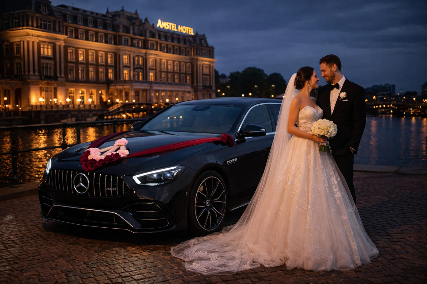 Autoschmuck Hochzeit Blumendeko Motorhaube - NATALIE