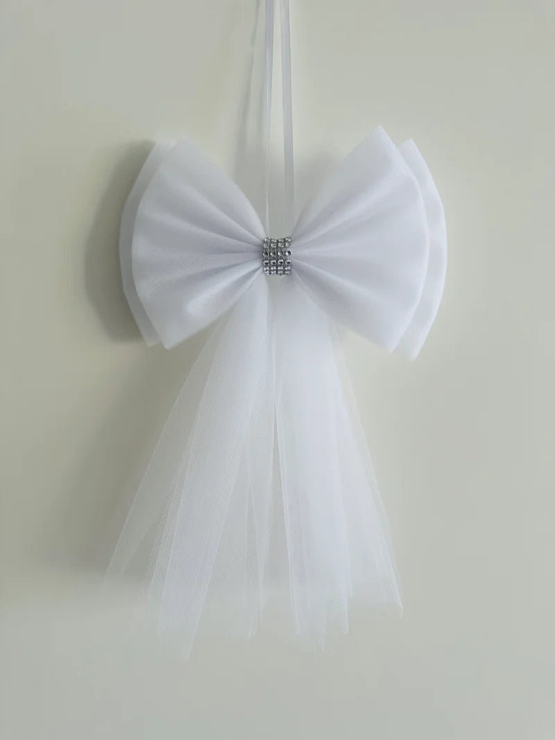 Tüll-Schleife Türgriff - 4er-Set Victoria Weiß