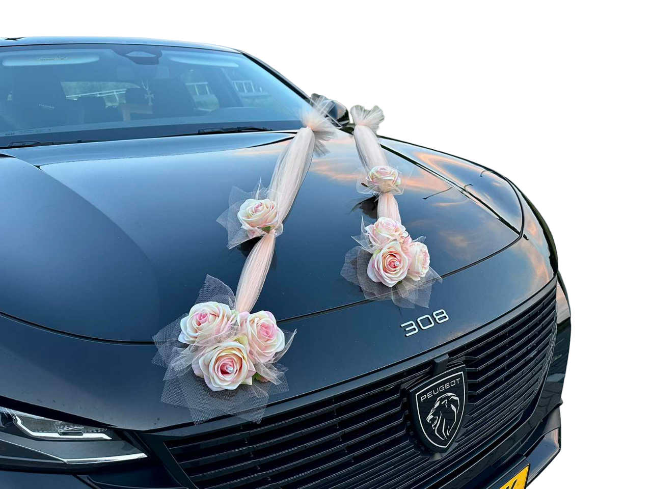 Auto-Hochzeitsschmuck Motorhaube - ANNA Pfirsich-Rose