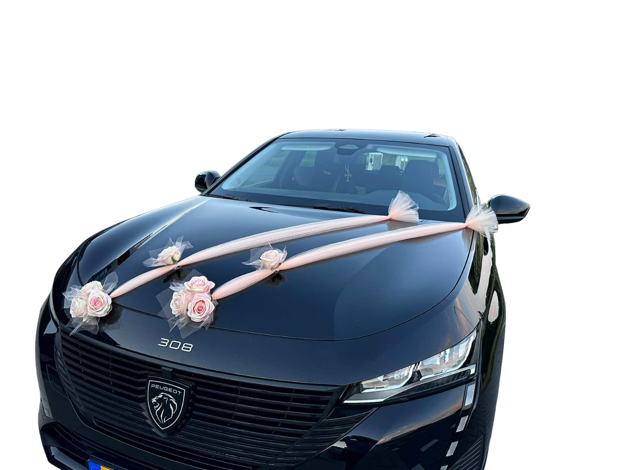 Auto-Hochzeitsschmuck Motorhaube - ANNA Pfirsich-Rose