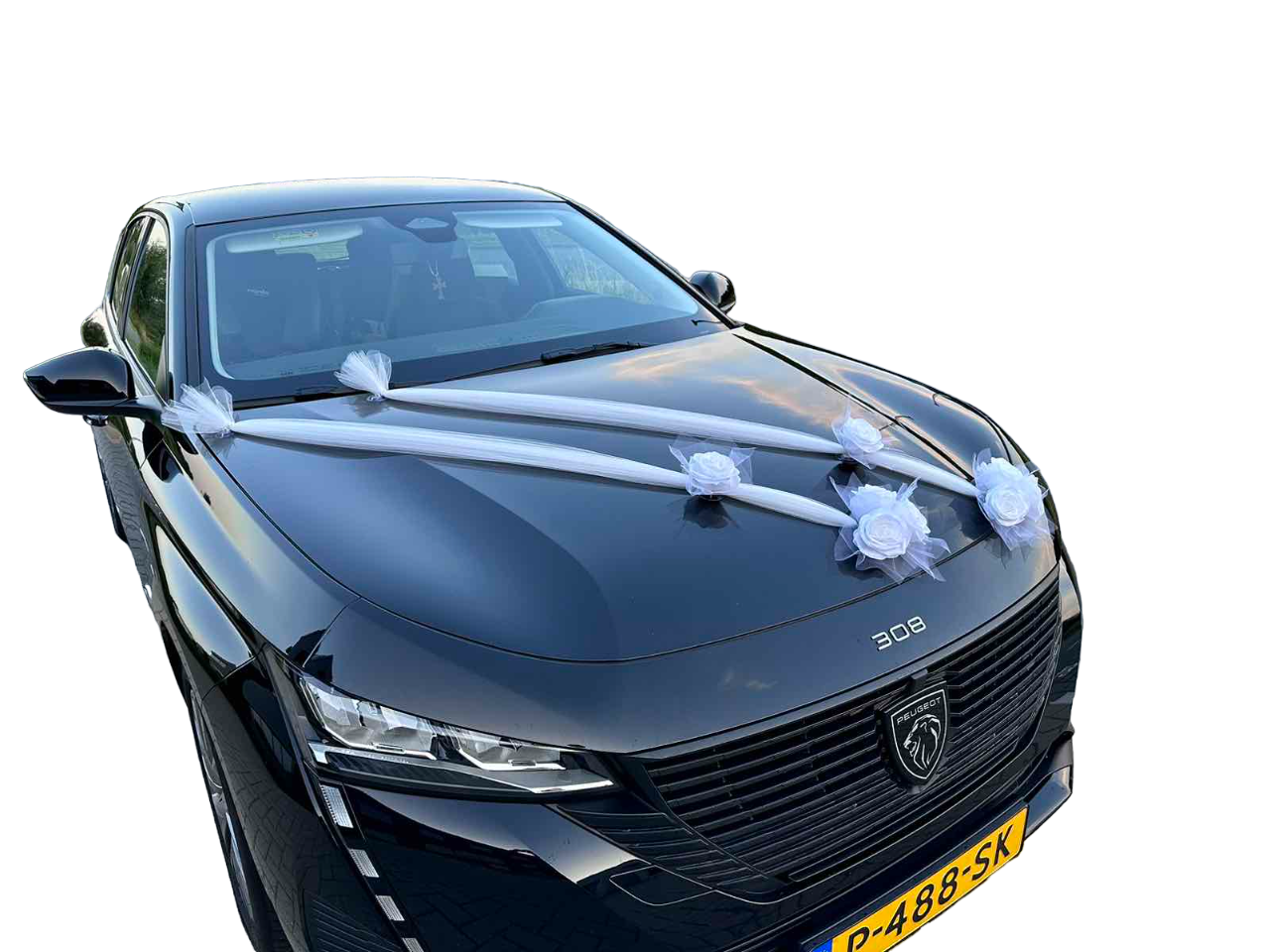 Auto-Hochzeitsschmuck Motorhaube - ANNA Weiss