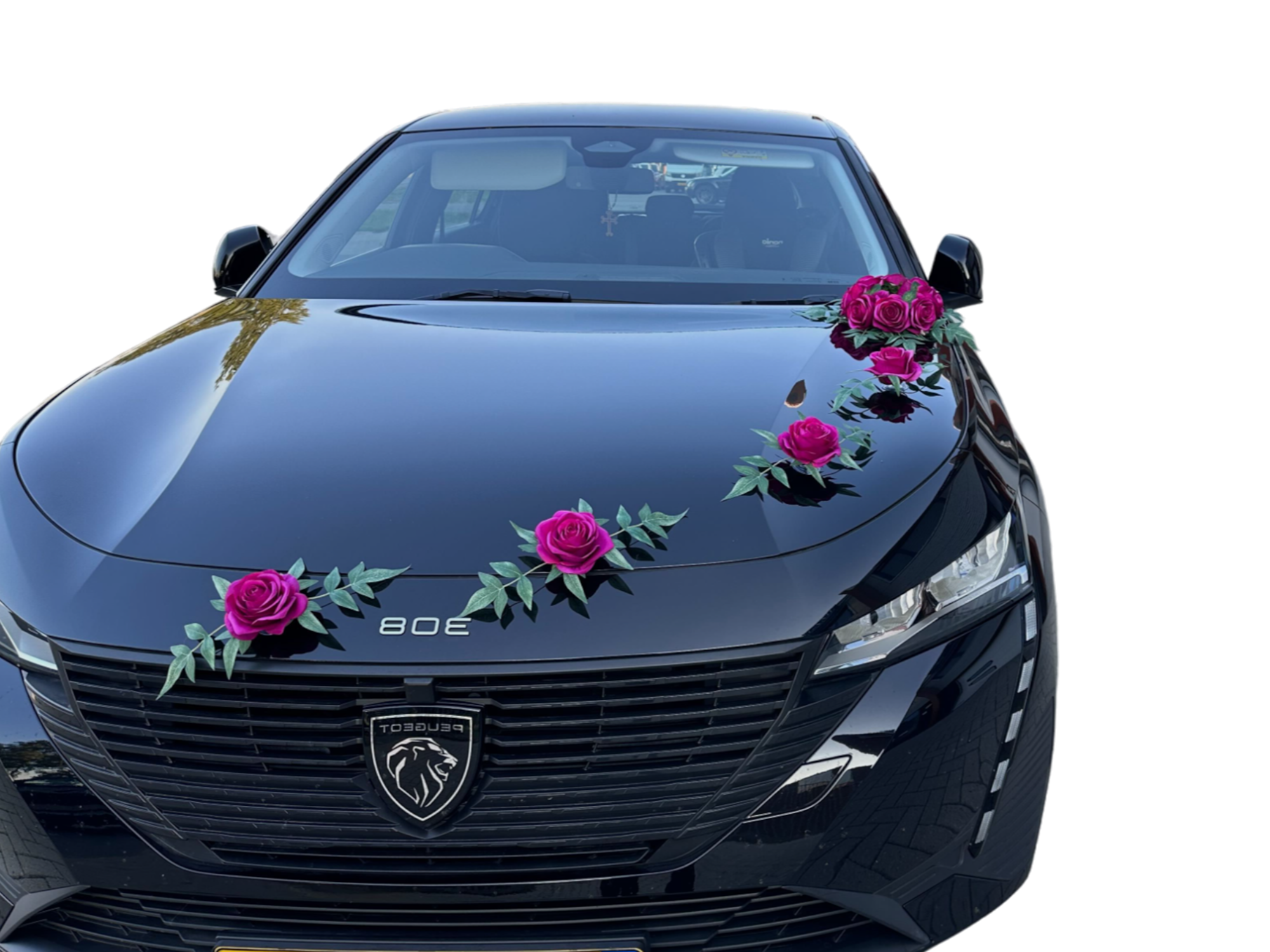 Auto-Hochzeitsschmuck Motorhaube - CELINE FUCHSIA