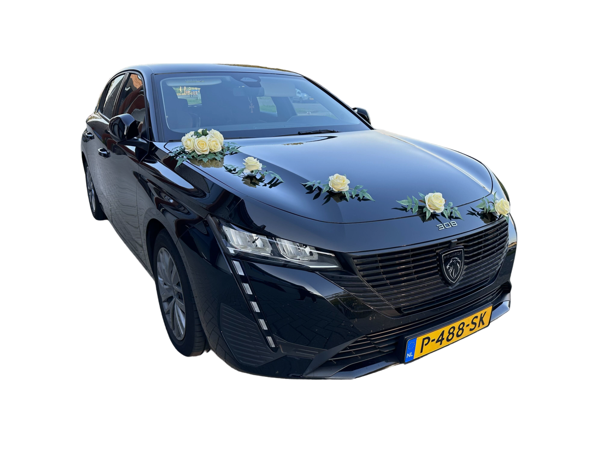 Auto-Hochzeitsschmuck Motorhaube - CELINE GELB