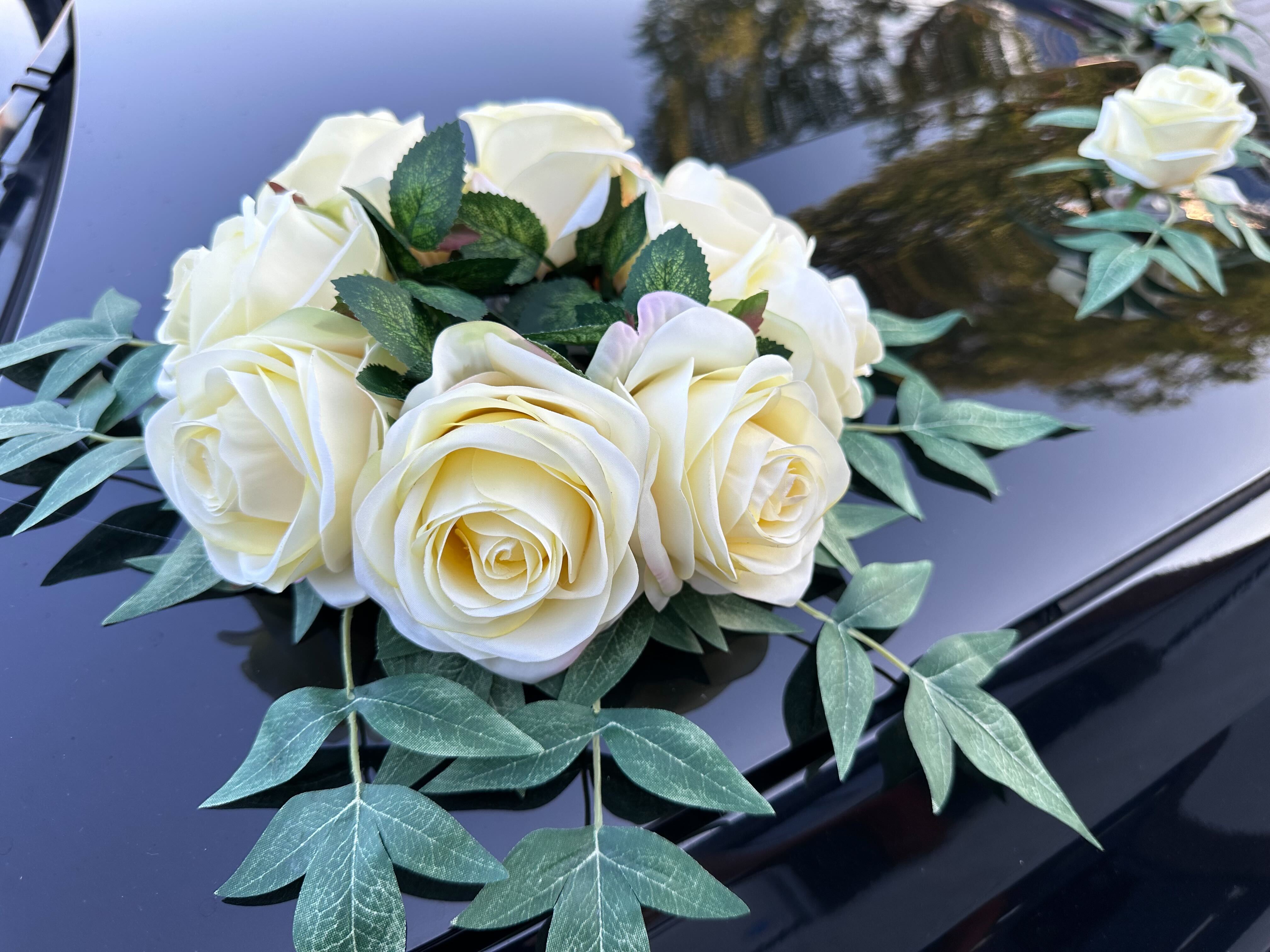 Auto-Hochzeitsschmuck Motorhaube - CELINE GELB