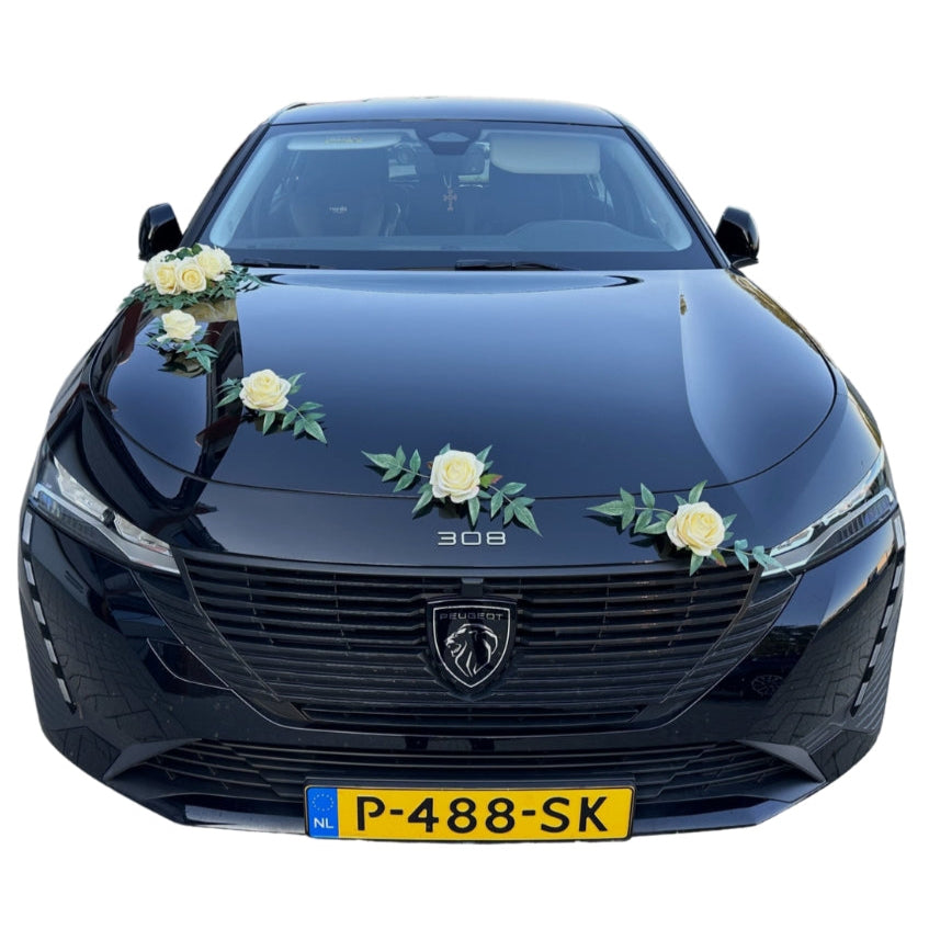 Auto-Hochzeitsschmuck Motorhaube - CELINE GELB