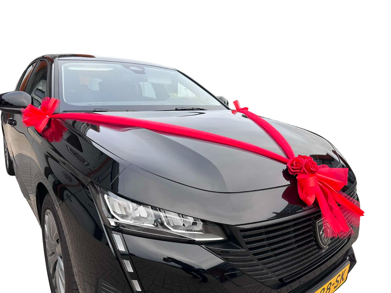 Auto-Hochzeitsschmuck Motorhaube - CLARA Rot