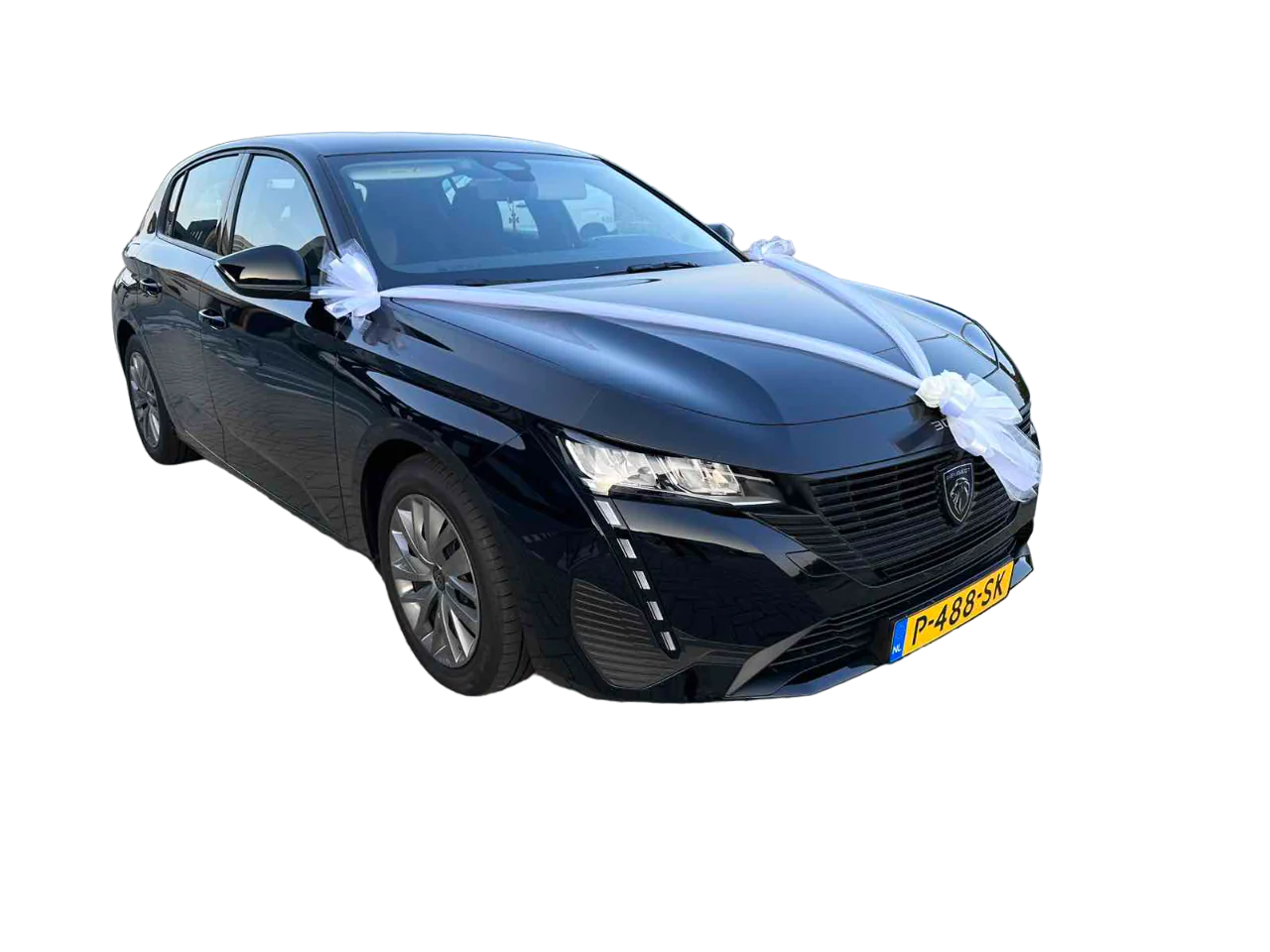 Auto-Hochzeitsschmuck Motorhaube - CLARA Weiss