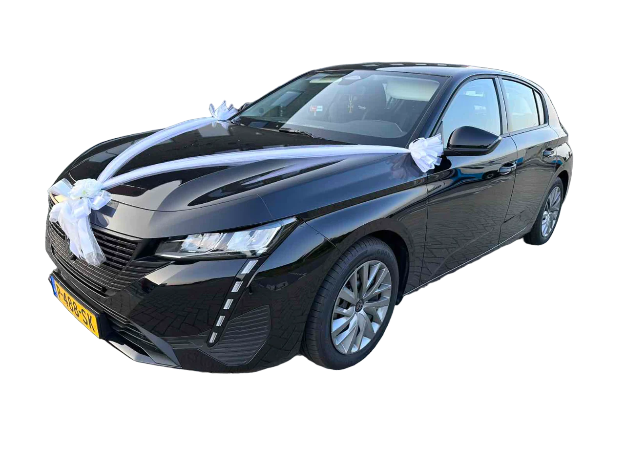 Auto-Hochzeitsschmuck Motorhaube - CLARA Weiss