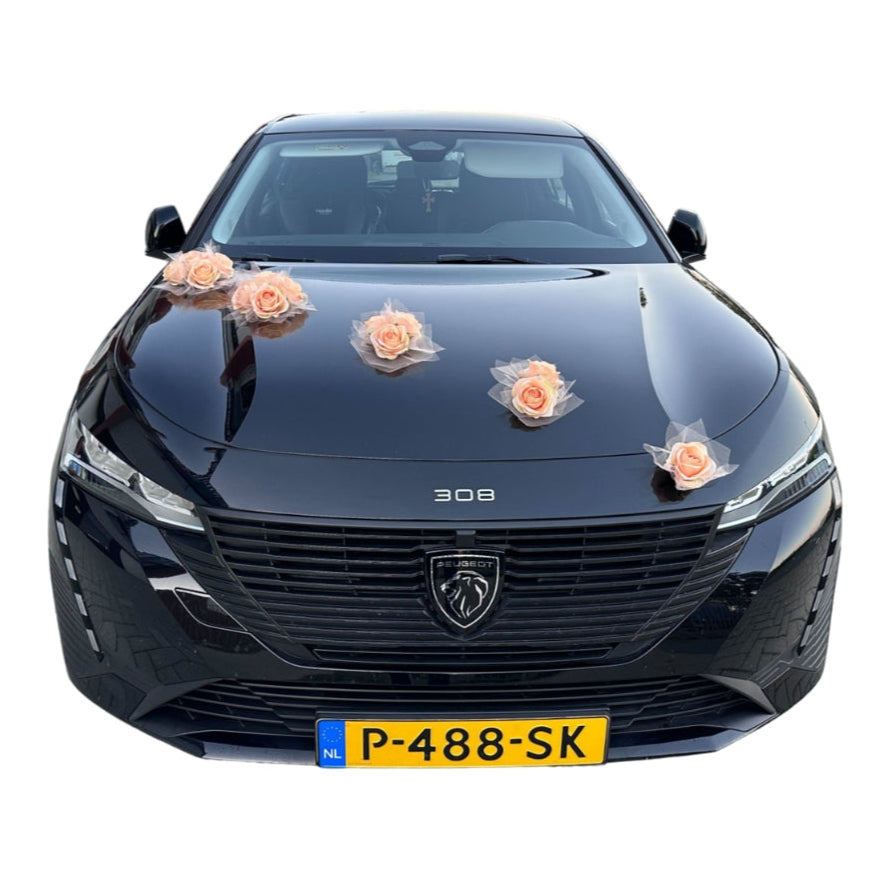 Auto-Hochzeitsschmuck Motorhaube - DONATA Pfirsich