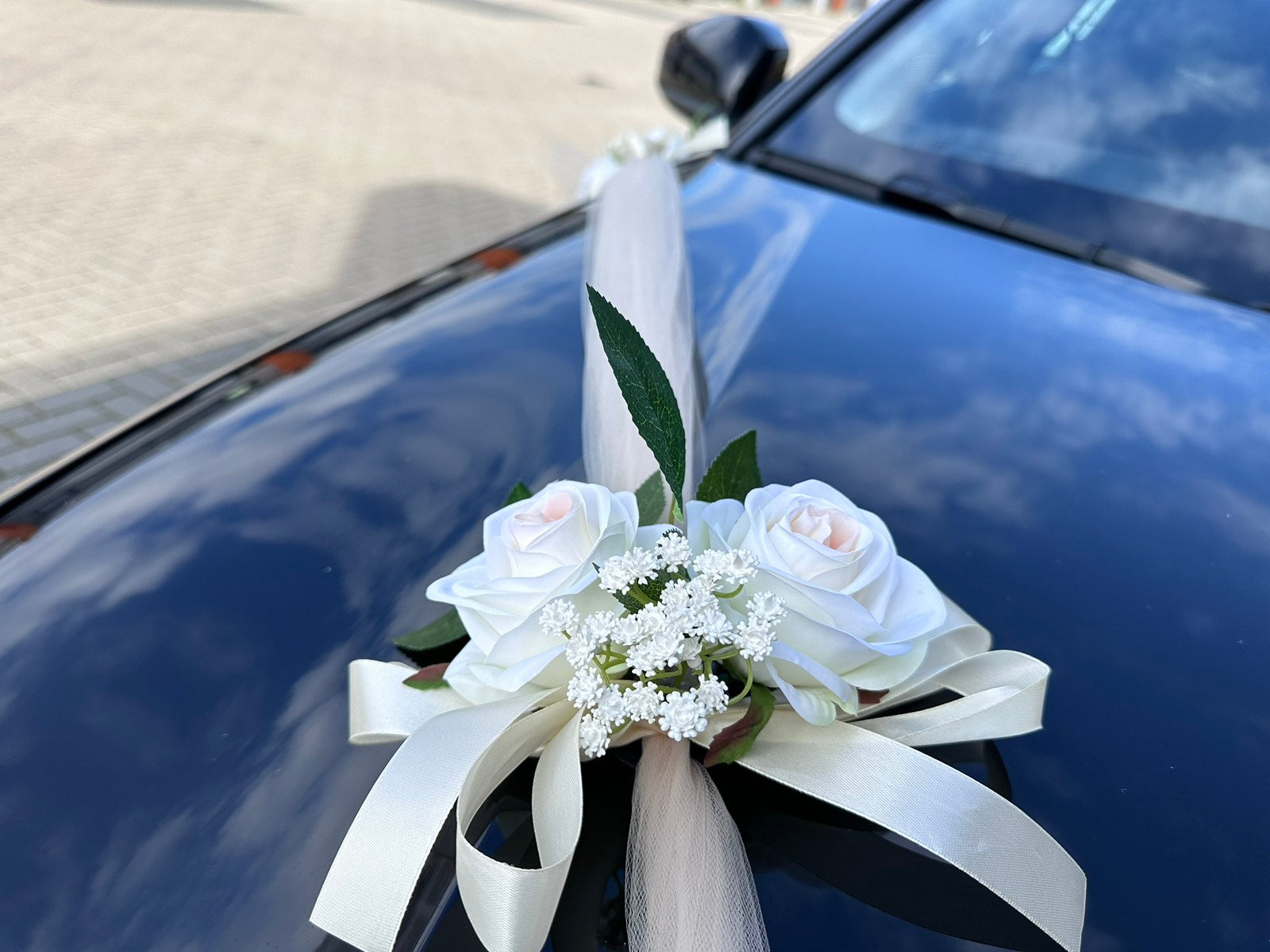 Auto-Hochzeitsschmuck Motorhaube - DOROTHA Champagner