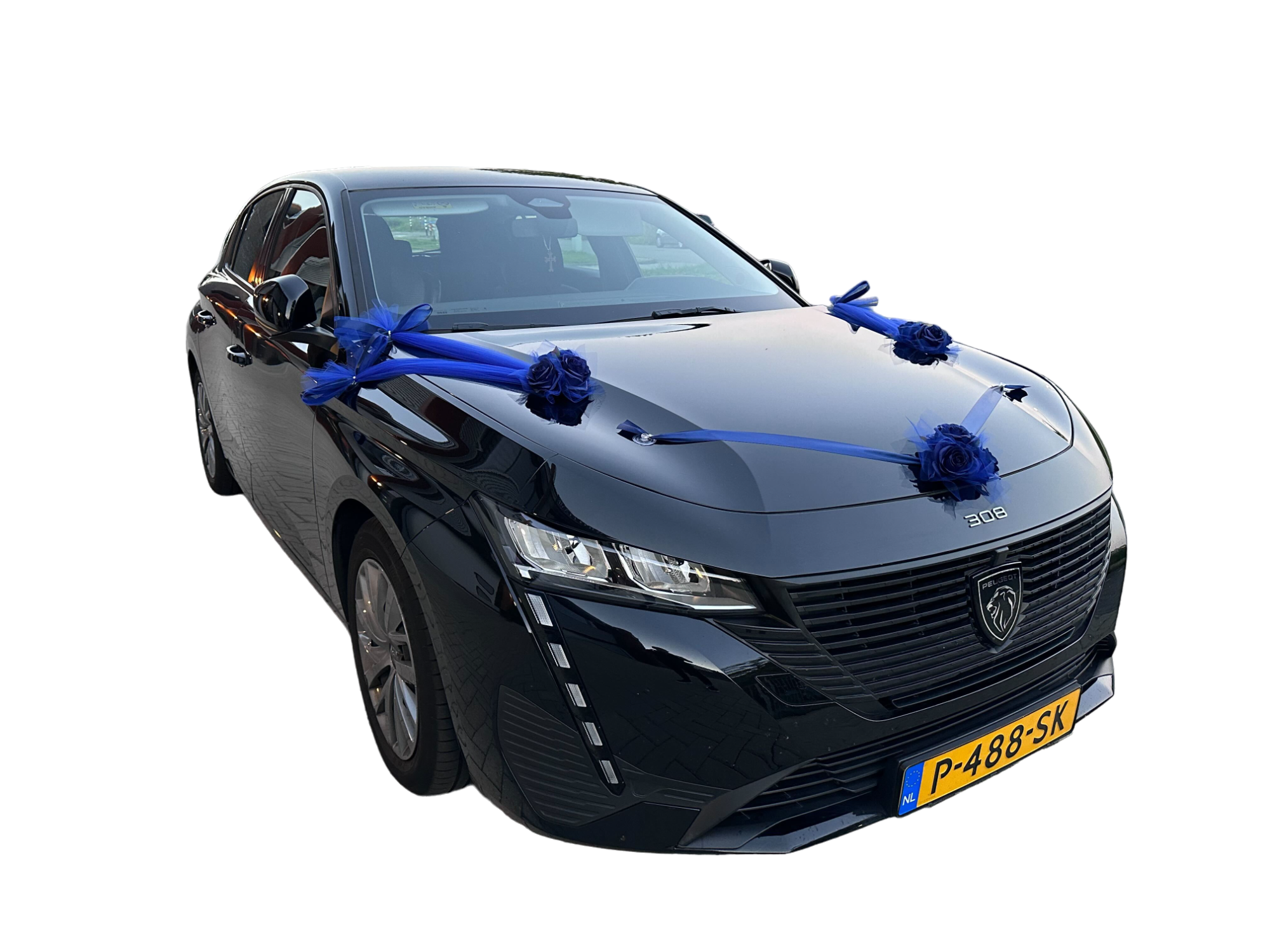 Auto-Hochzeitsschmuck Motorhaube - RITA Royalblau