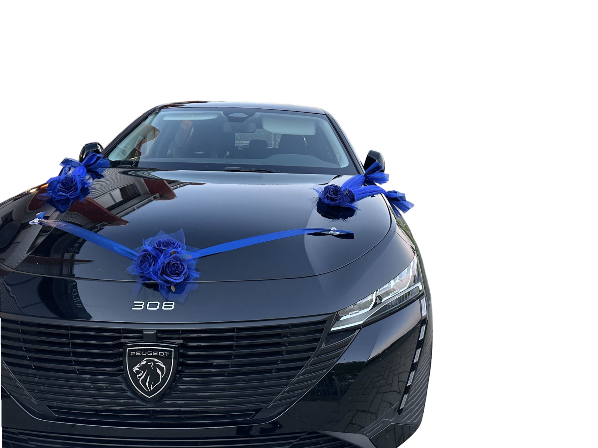 Auto-Hochzeitsschmuck Motorhaube - RITA Royalblau