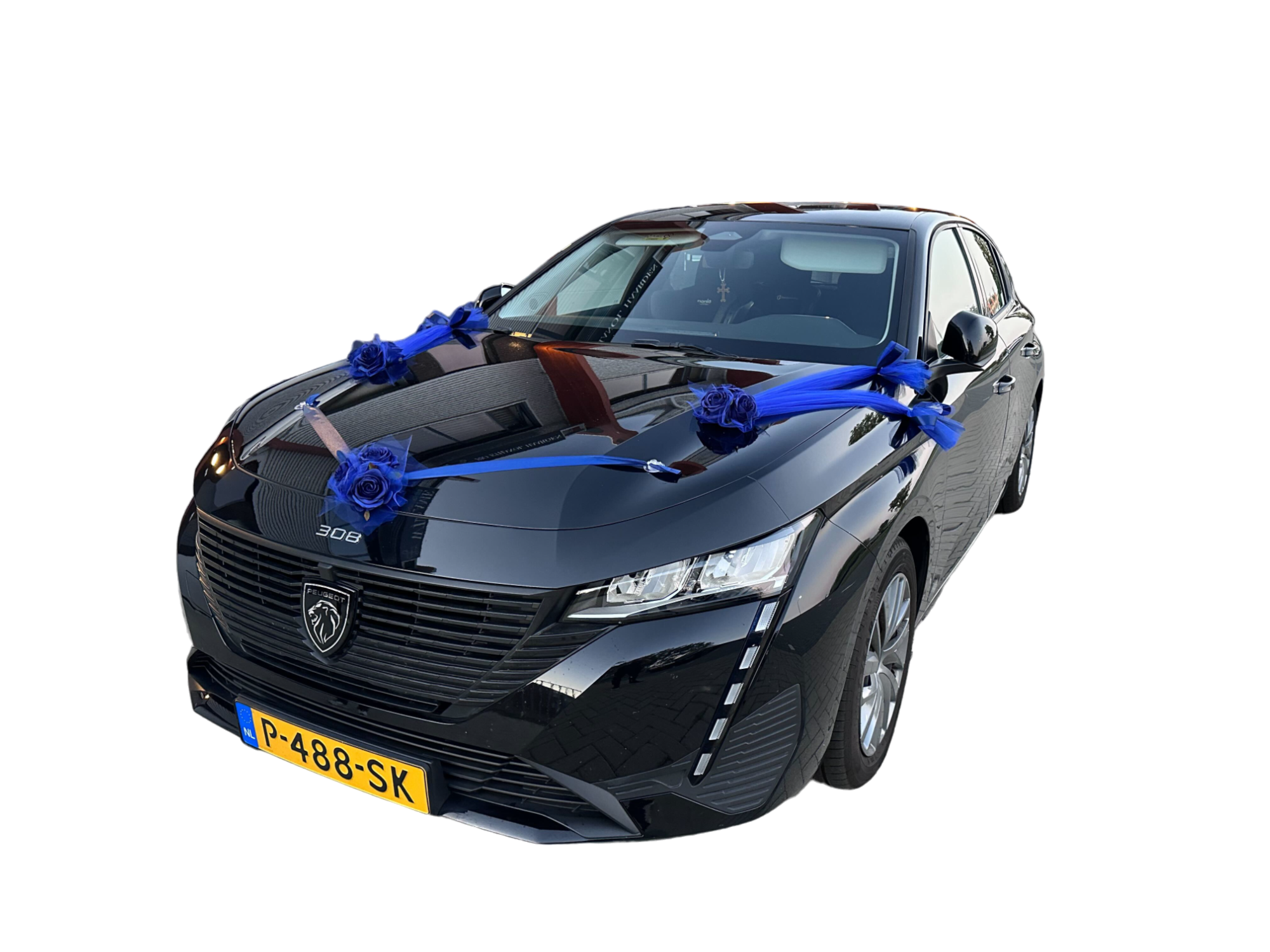 Auto-Hochzeitsschmuck Motorhaube - RITA Royalblau
