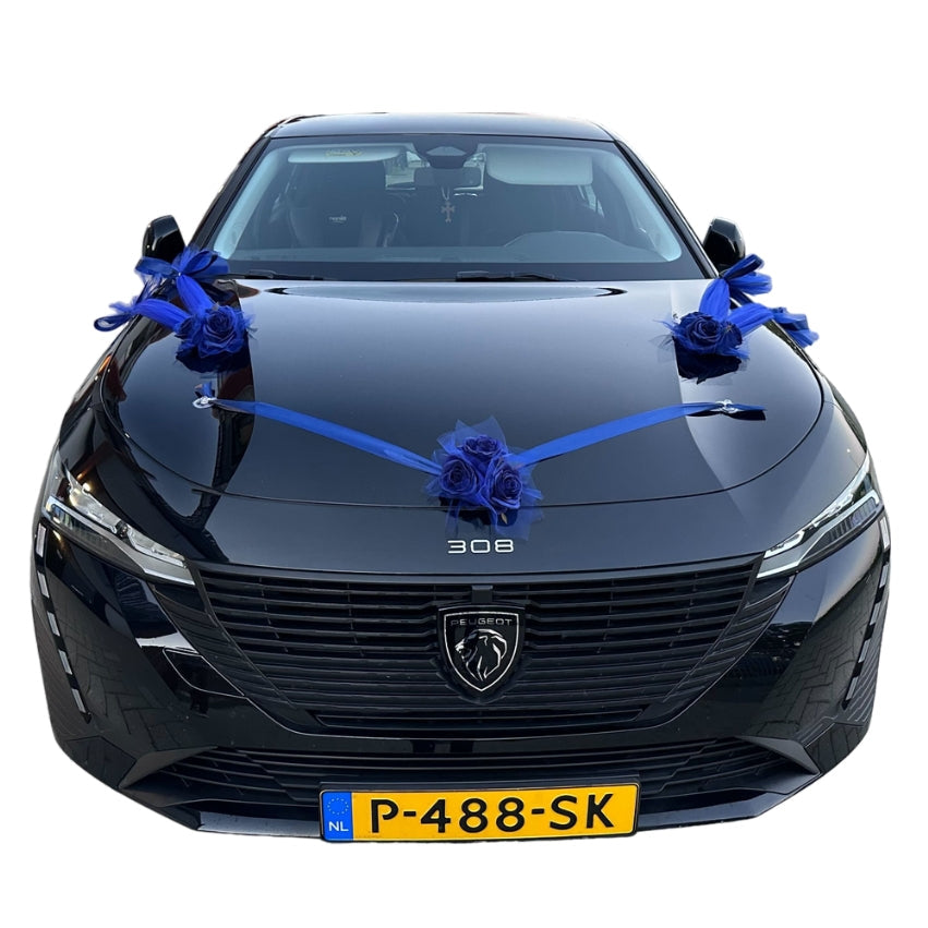 Auto-Hochzeitsschmuck Motorhaube - RITA Royalblau