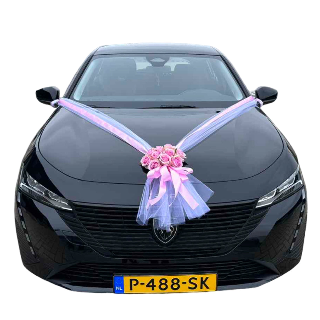 Auto-Hochzeitsschmuck Motorhaube - ALMA Neon-Rosé