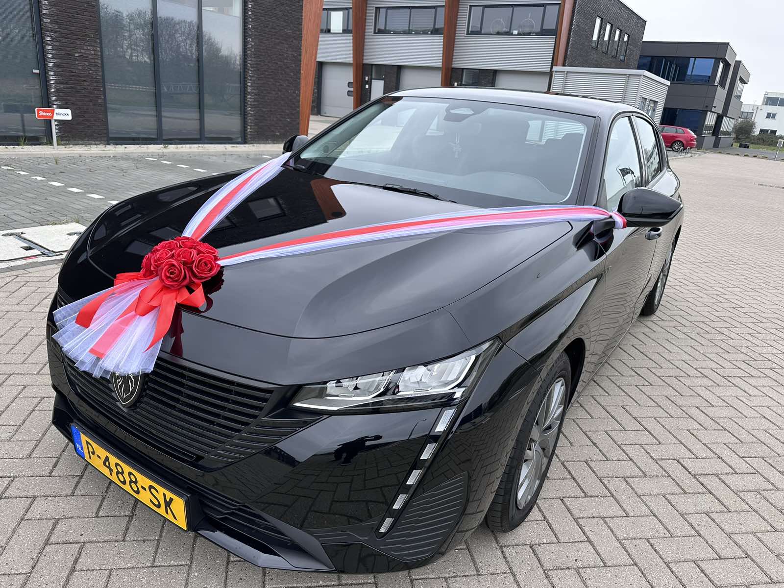 Auto-Hochzeitsschmuck Motorhaube - ALMA Tiefrot