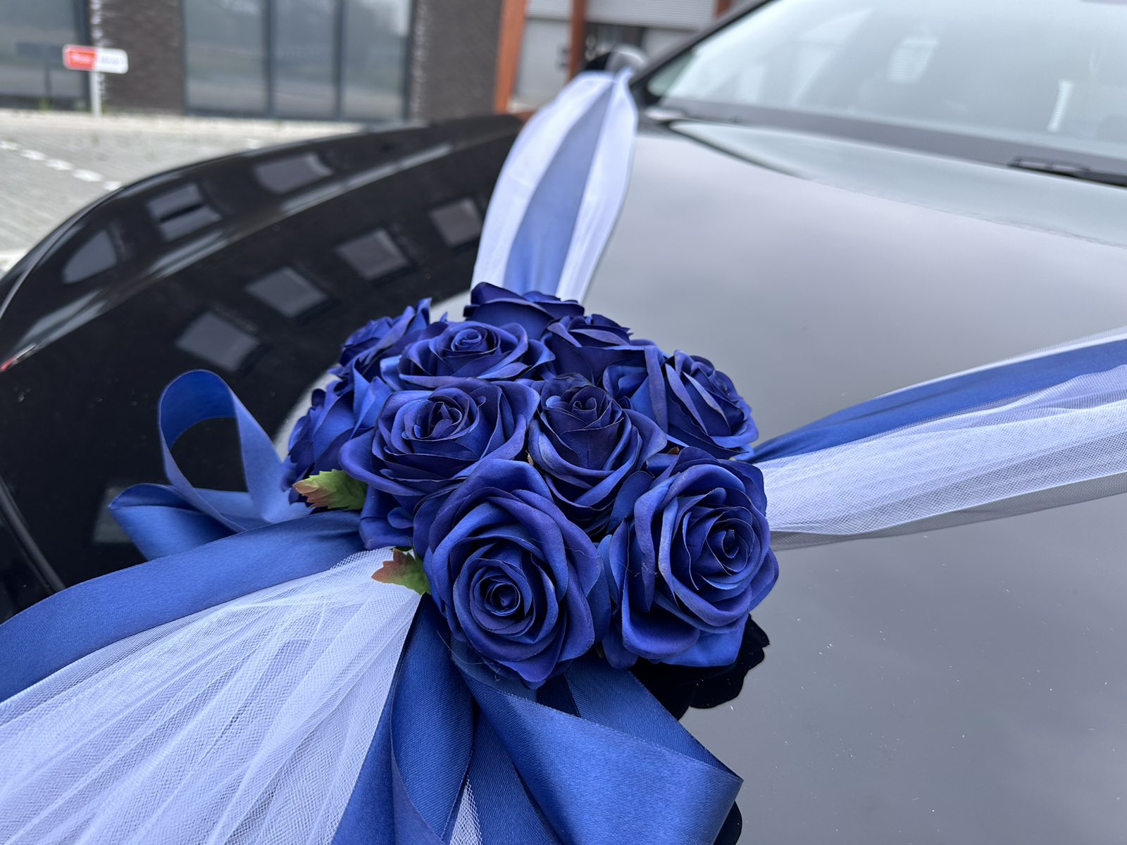 Auto-Hochzeitsschmuck Motorhaube - ALMA Royalblau