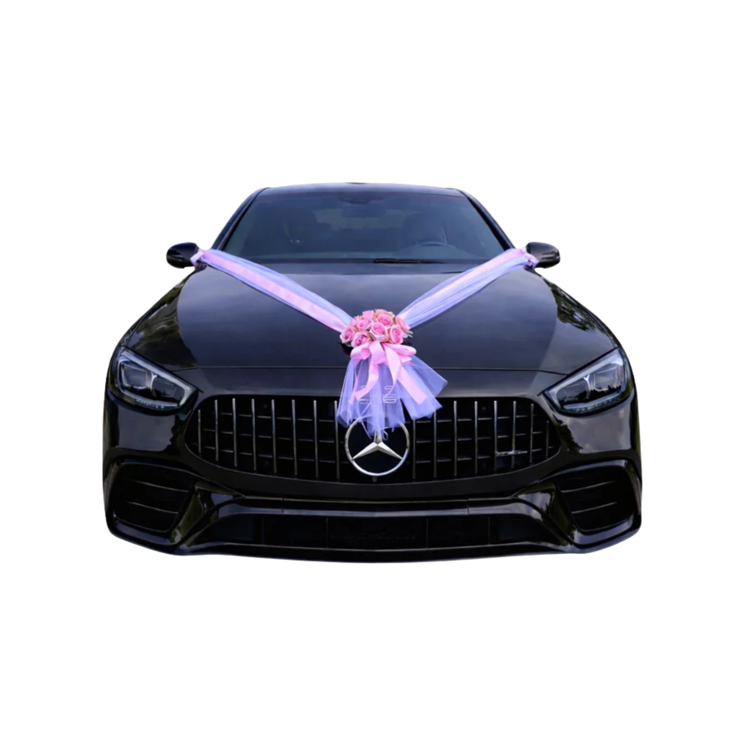 Auto-Hochzeitsschmuck Motorhaube - ALMA Neon-Rosé