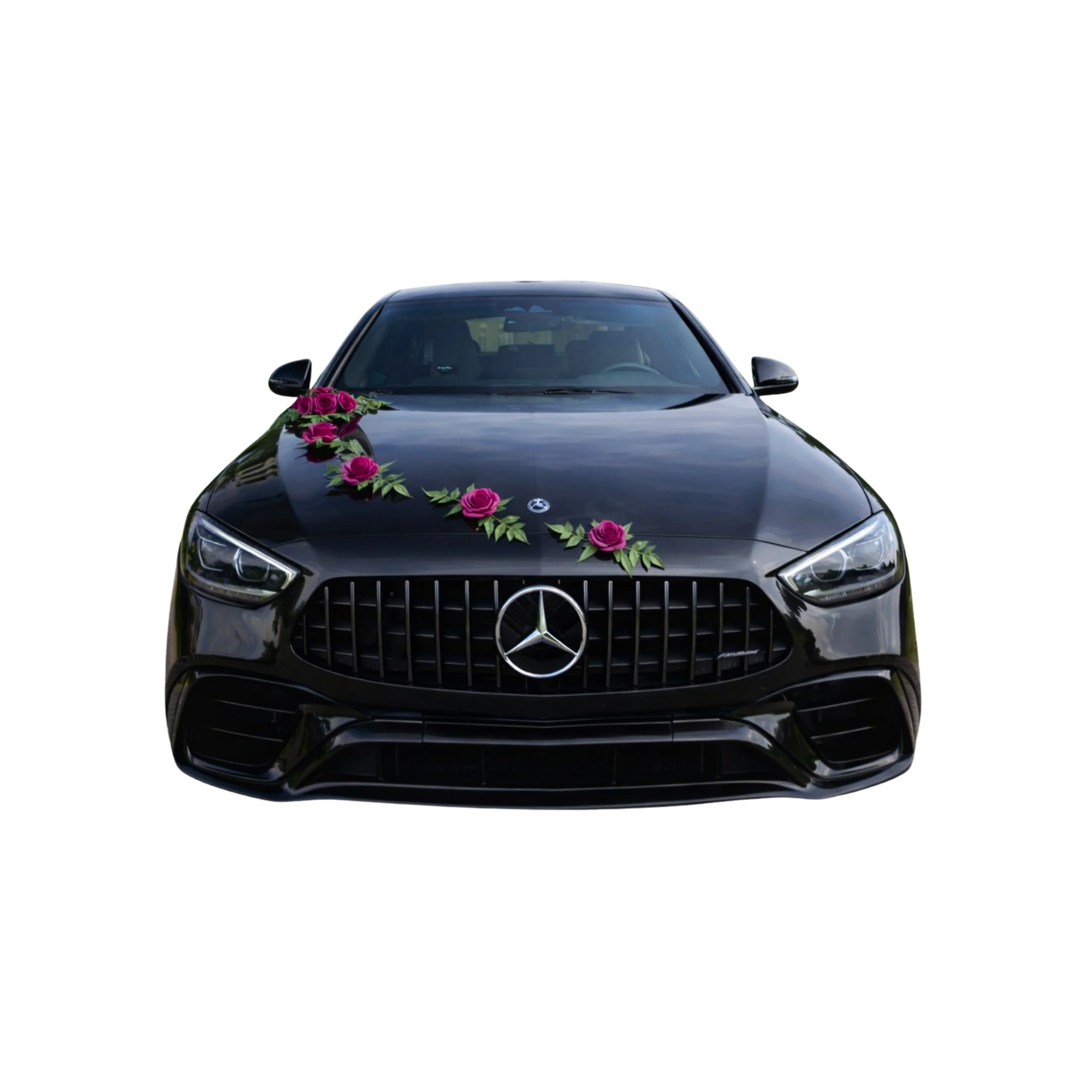 Auto-Hochzeitsschmuck Motorhaube - CELINE FUCHSIA