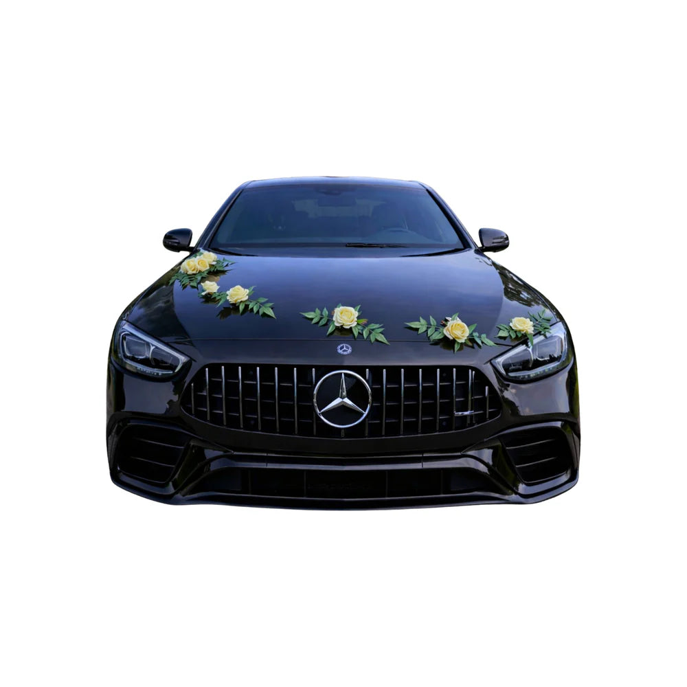 Auto-Hochzeitsschmuck Motorhaube - CELINE GELB