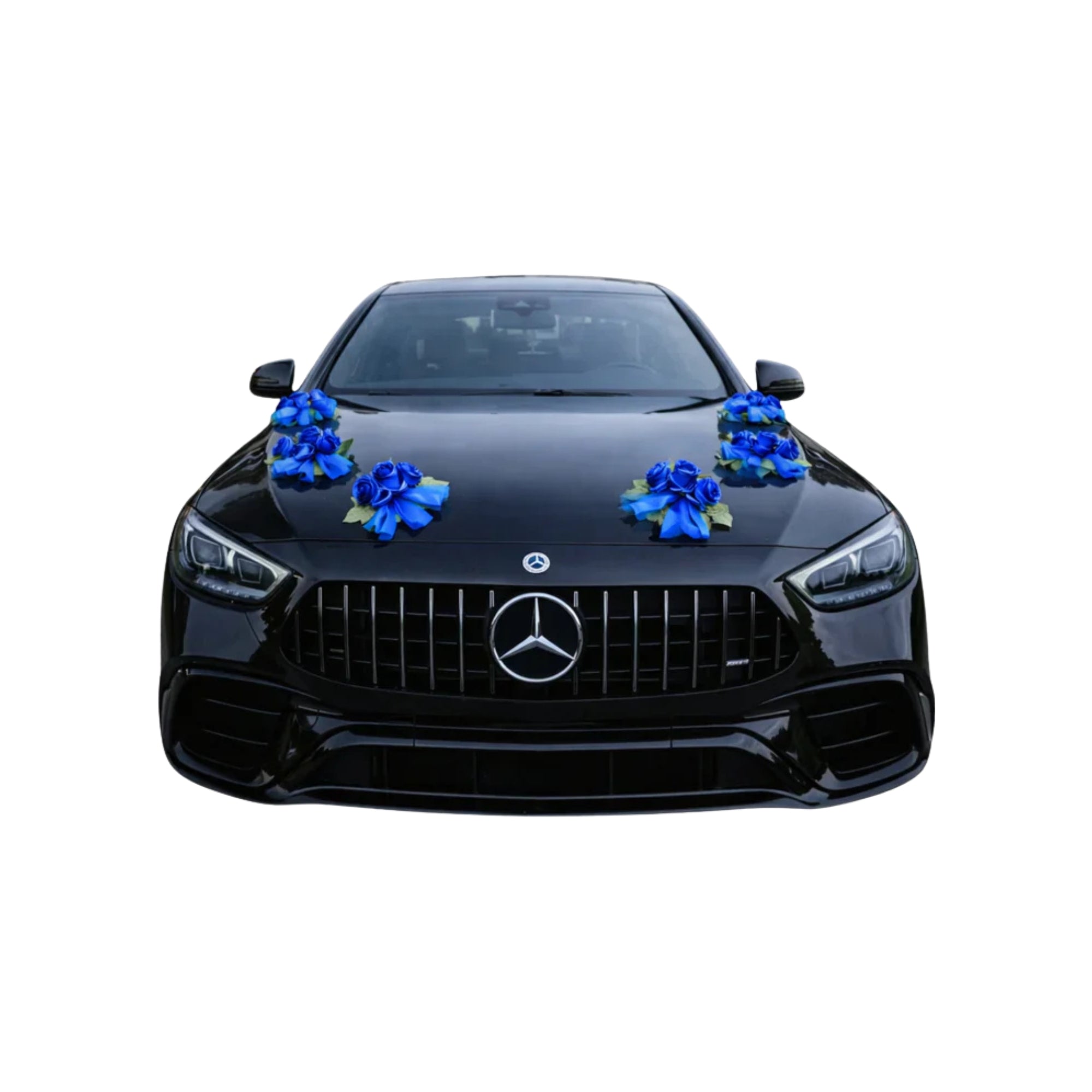Auto-Hochzeitsschmuck Motorhaube - MARTINA Blau