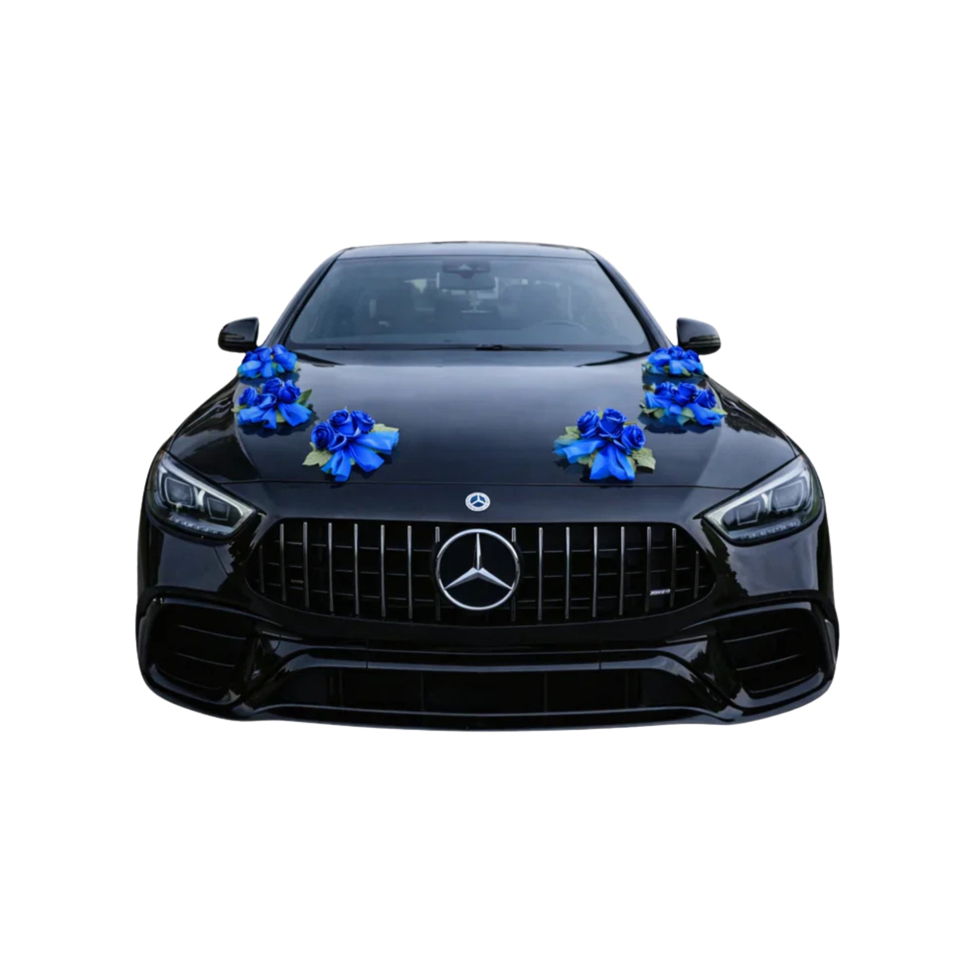 Auto-Hochzeitsschmuck Motorhaube - MARTINA Blau