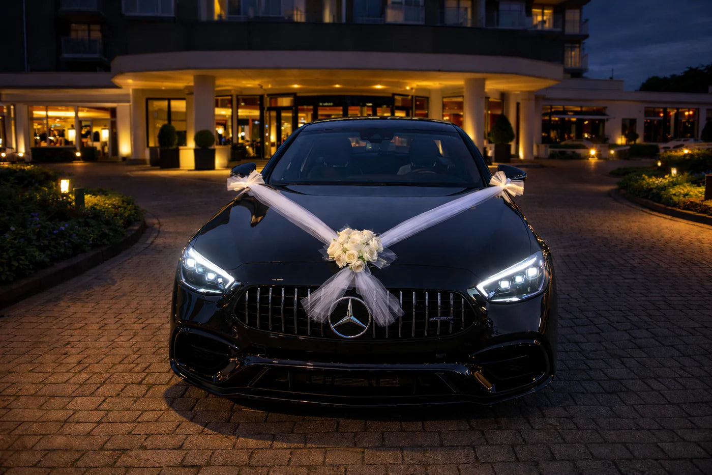 Autoschmuck Hochzeit Blumendeko Motorhaube - PERLA