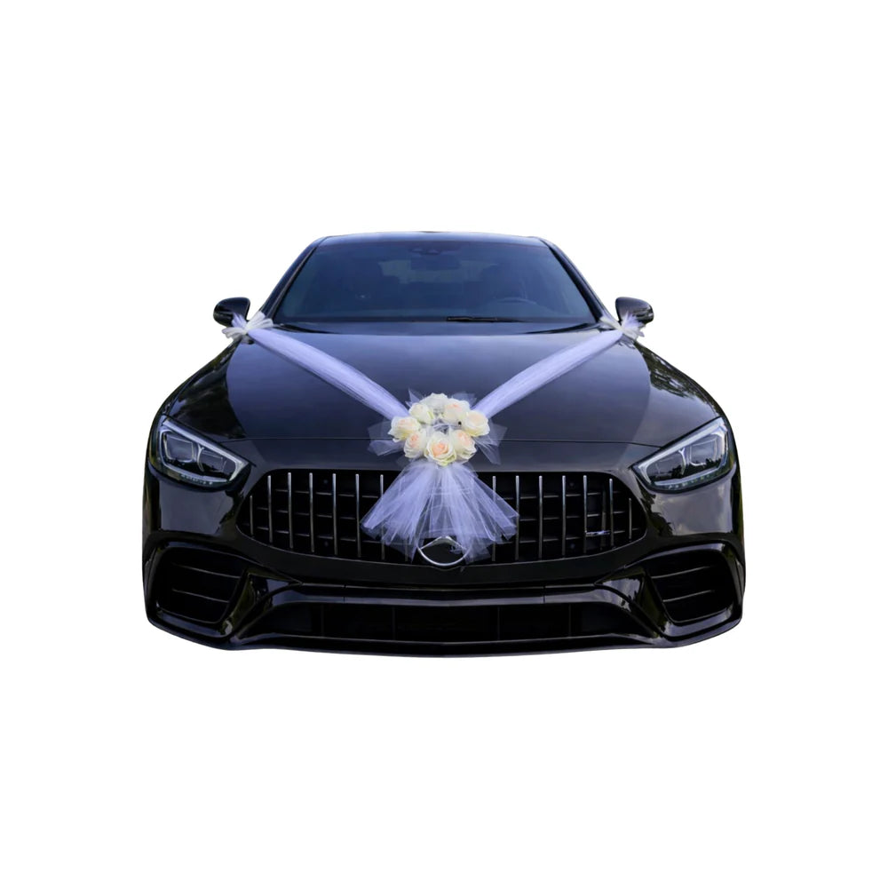 Autoschmuck Hochzeit Blumendeko Motorhaube - PERLA