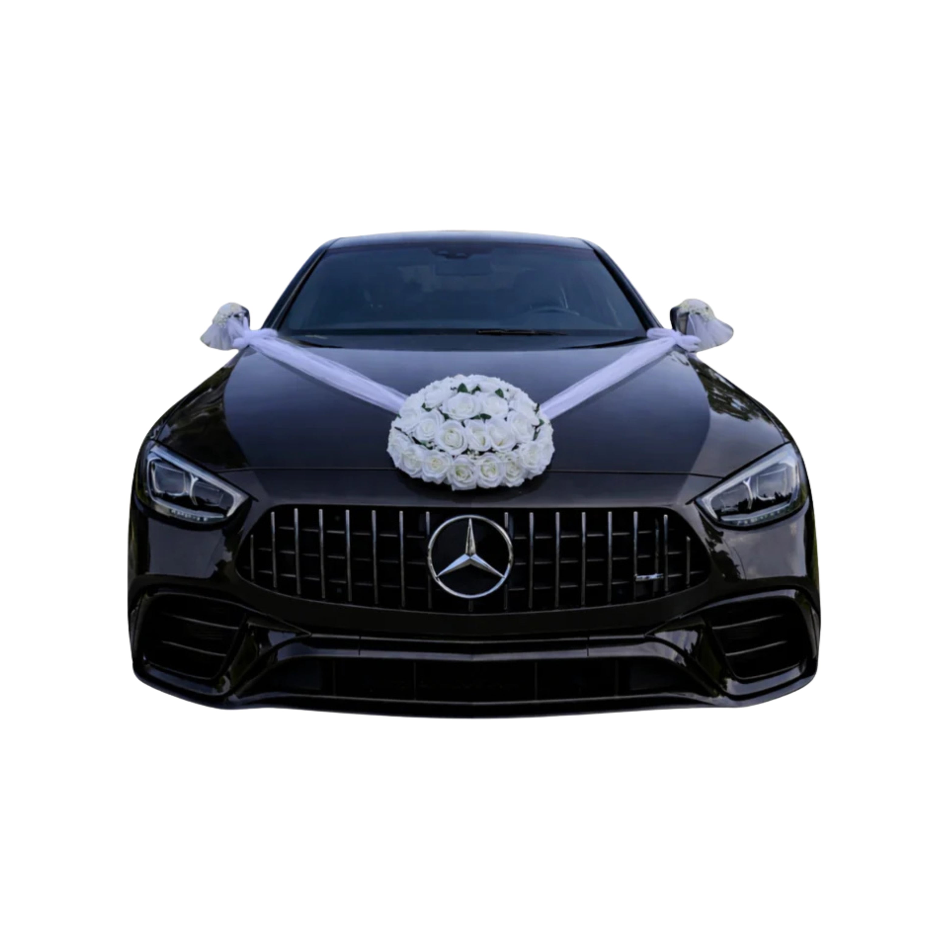 Auto-Hochzeitsschmuck Motorhaube - SANTE Weiß