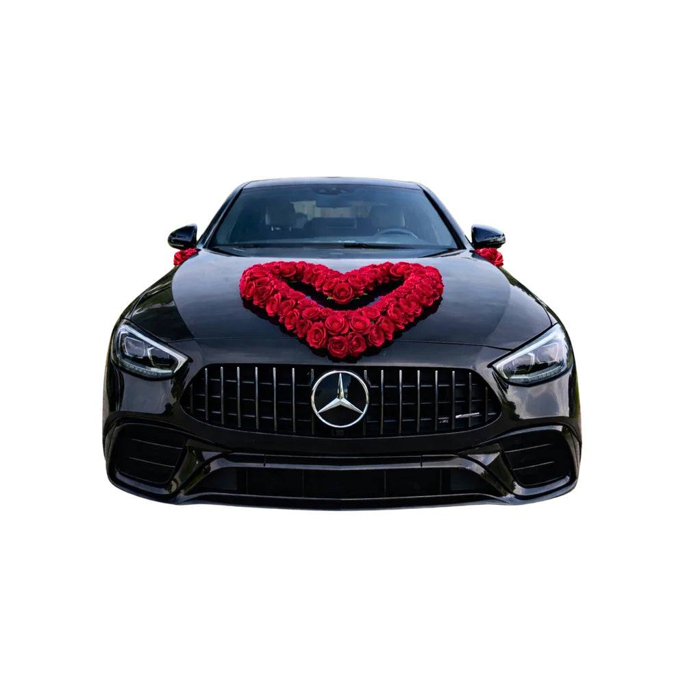 Autoschmuck Hochzeit Blumendeko Motorhaube - AVERA