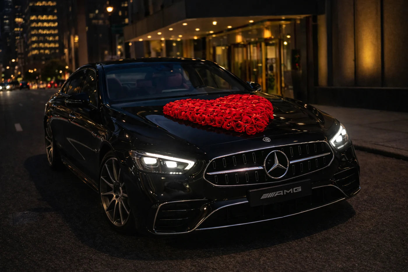 Autoschmuck Hochzeit Blumendeko Motorhaube - BIANCA