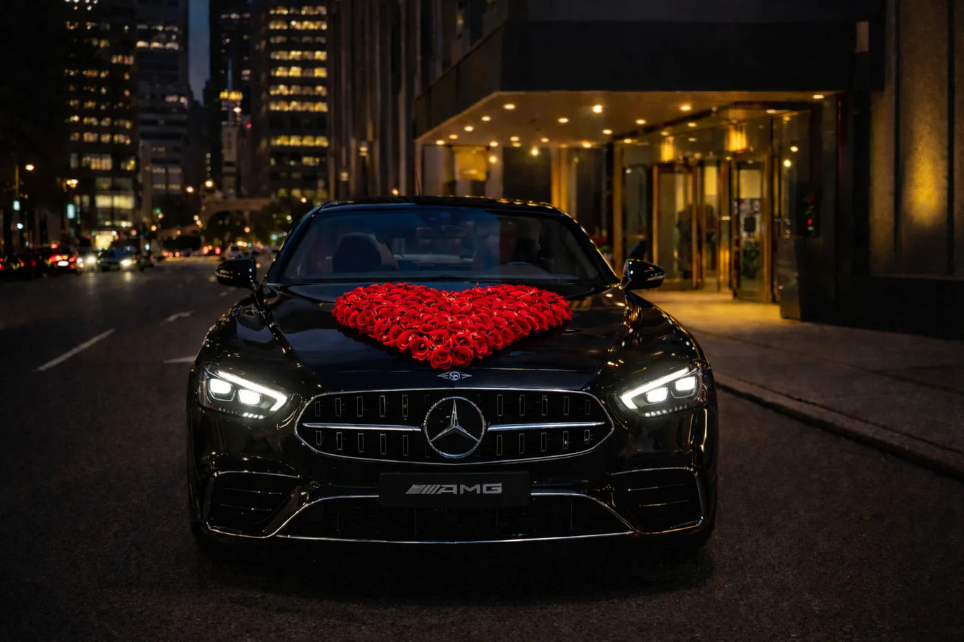 Autoschmuck Hochzeit Blumendeko Motorhaube - BIANCA