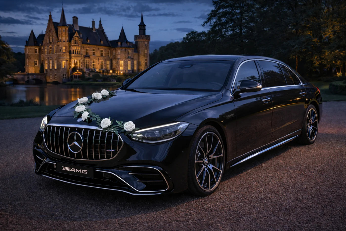 Autoschmuck Hochzeit Blumendeko Motorhaube - CELINE
