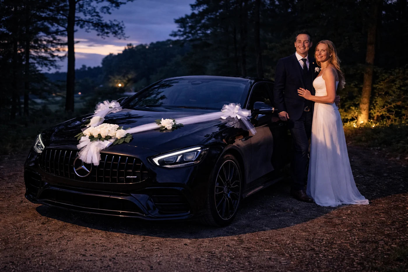 Autoschmuck Hochzeit Blumendeko Motorhaube - DAPHNE