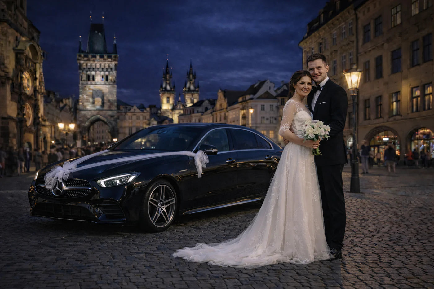 Autoschmuck Hochzeit Blumendeko Motorhaube - SOLENA