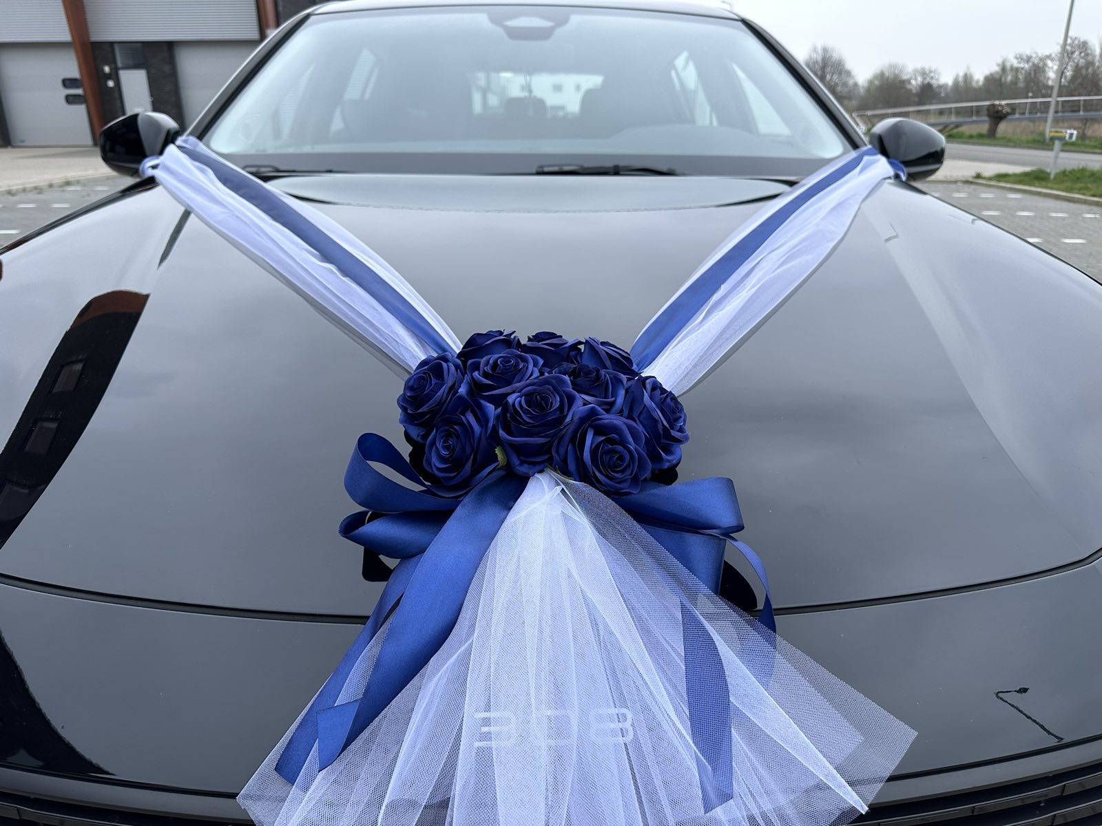 Auto-Hochzeitsschmuck Motorhaube - ALMA Royalblau